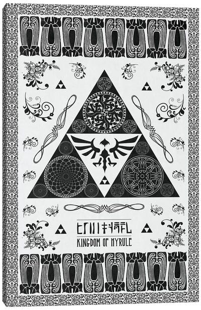 Crest Of The Kingdom Canvas Art Print - The Legend Of Zelda