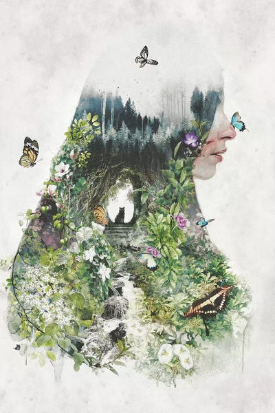 A Cat In The Garden by Barrett Biggers canvas print