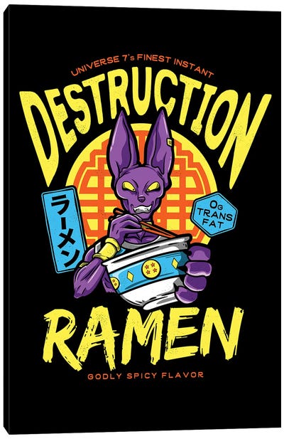 Destruction Ramen Canvas Art Print - Dragon Ball Z