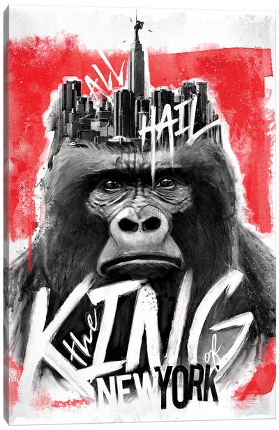 King Of New York Canvas Art Print - Gorilla Art