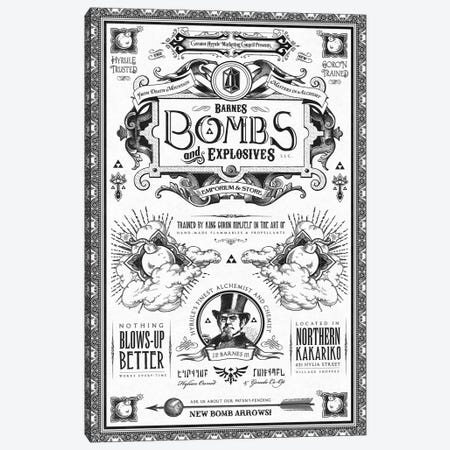 Barnes Bombs Canvas Print #BBI8} by Barrett Biggers Art Print