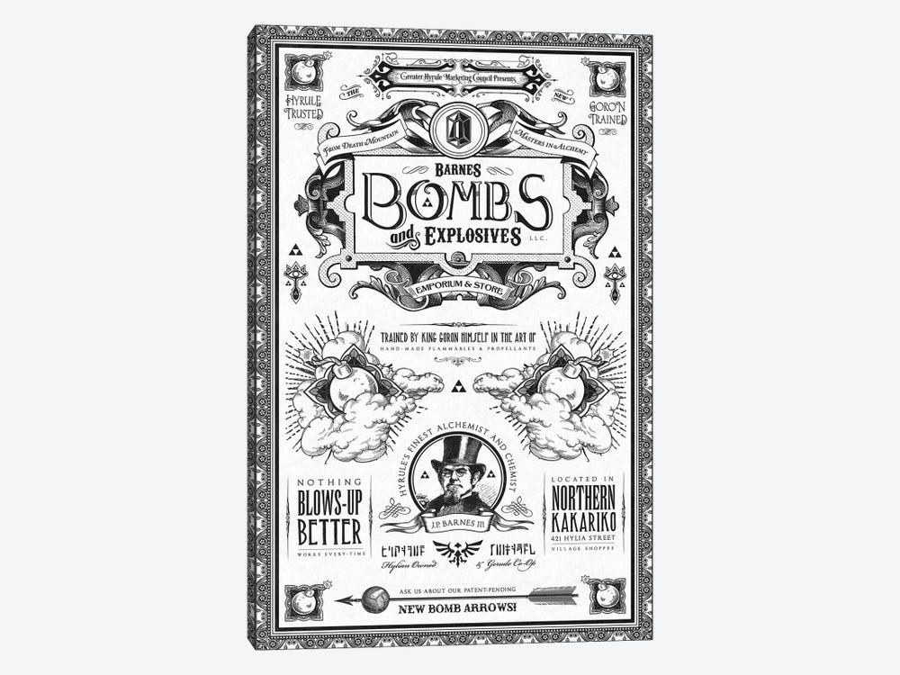 Barnes Bombs by Barrett Biggers 1-piece Canvas Art Print
