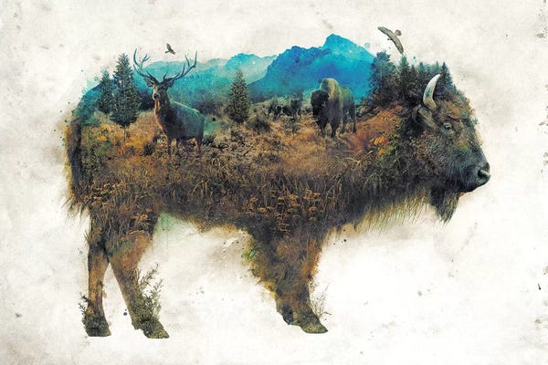Kids Fantasy Art: Surreal Bison by Barrett Biggers