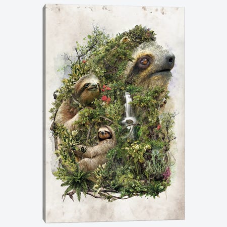 Surreal Sloth Canvas Print #BBI96} by Barrett Biggers Canvas Print