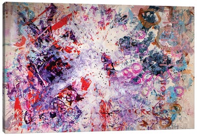 Donatello Does Machines Canvas Art Print - Purple Abstract Art
