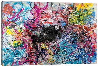 Insane In The M-Brane Canvas Art Print - Similar to Jackson Pollock