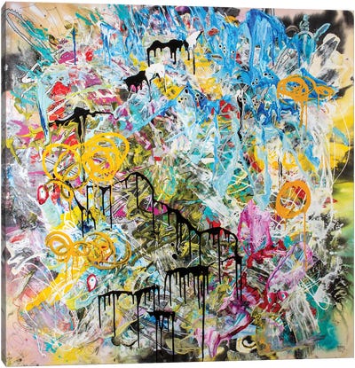 More Private Realms Of Perception Canvas Art Print - Similar to Jackson Pollock