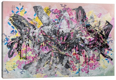 Narcissistic Fascination With The Abstract Canvas Art Print - Similar to Jackson Pollock