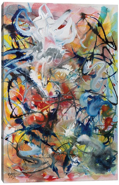 Entanglement 70 (King Of The Dust Bunnies) Canvas Art Print - Similar to Jackson Pollock