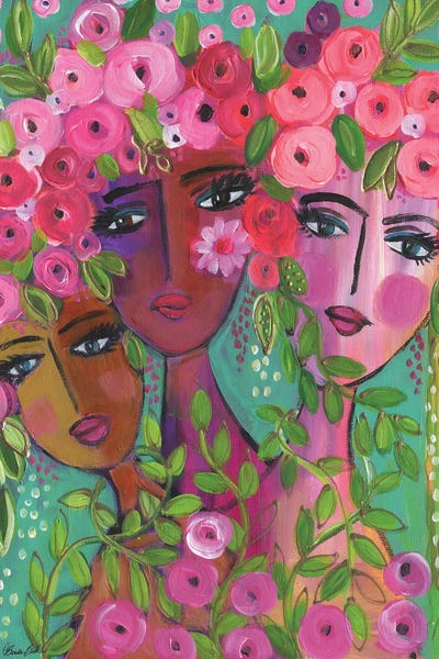 Going To A Garden Party by Brenda Bush multi panel art