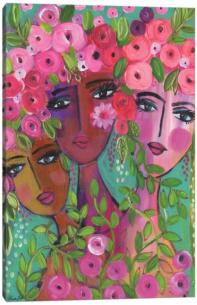 Going To A Garden Party Canvas Art Print - Brenda Bush