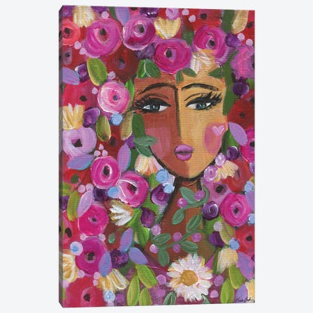 Flower Love Canvas Print #BBN107} by Brenda Bush Canvas Print