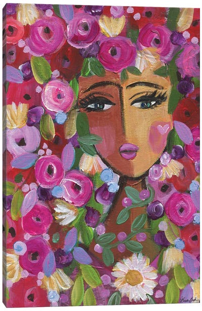 Flower Love Canvas Art Print - Brenda Bush