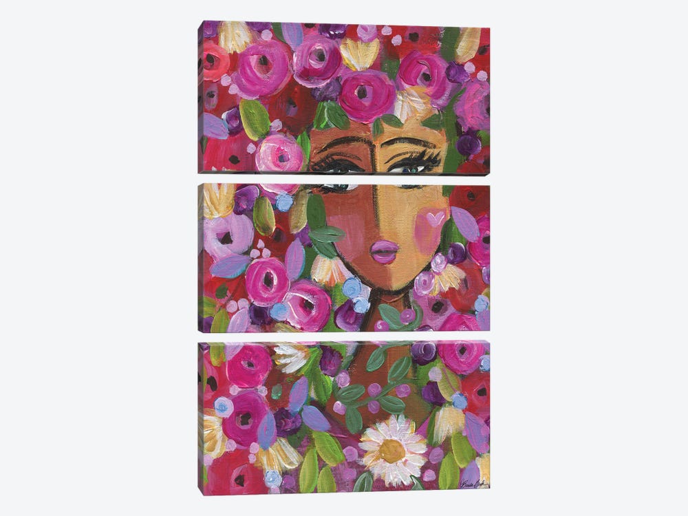 Flower Love by Brenda Bush 3-piece Canvas Wall Art