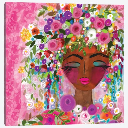 She Dreams In Pink Canvas Print #BBN111} by Brenda Bush Canvas Print
