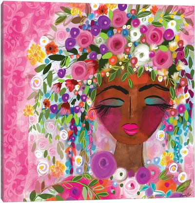 She Dreams In Pink Canvas Art Print - Brenda Bush