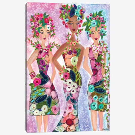 Extravagant Girls Canvas Print #BBN115} by Brenda Bush Canvas Wall Art
