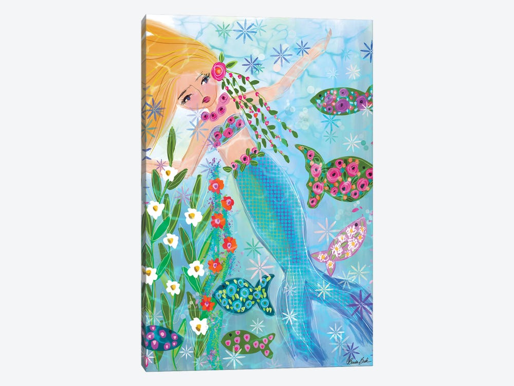 Floral Garden Mermaid Lily by Brenda Bush 1-piece Canvas Art