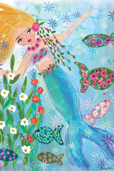 Mermaids: Floral Garden Mermaid Lily by Brenda Bush