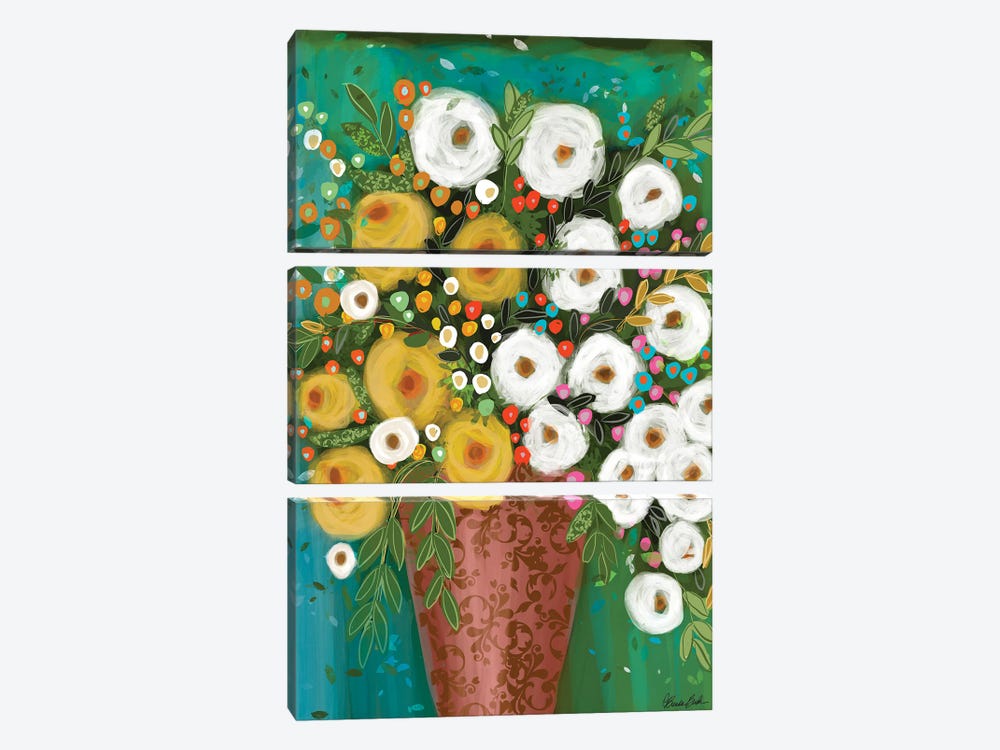 Copper Vase by Brenda Bush 3-piece Canvas Art