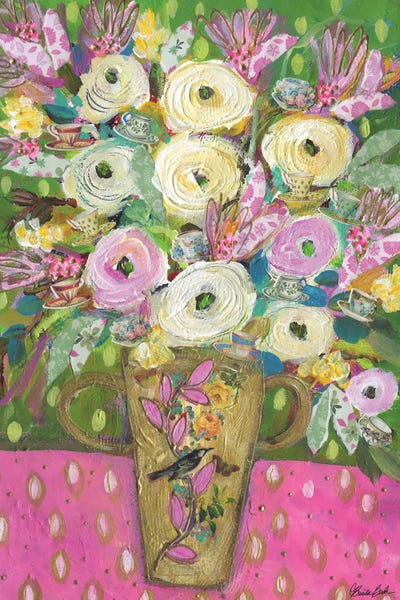 Tea Party by Brenda Bush multi panel art