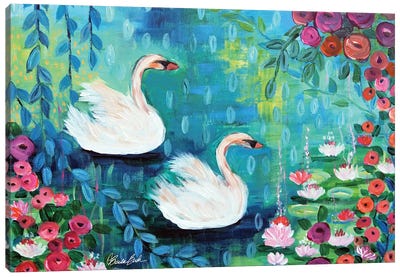 Paradise Found Canvas Art Print - Pond Art