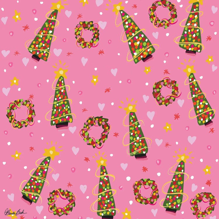 Pink Christmas by Brenda Bush wall art