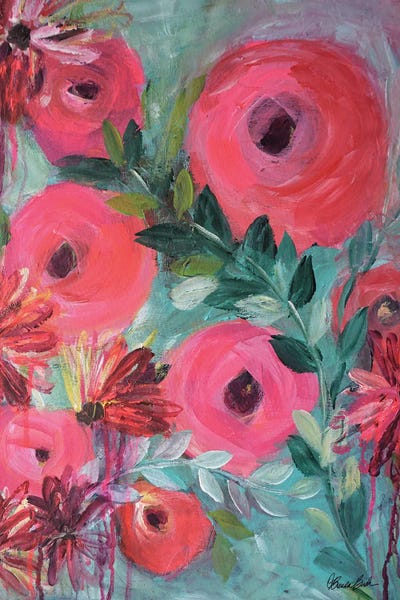 Pretty In Pink by Brenda Bush framed canvas print