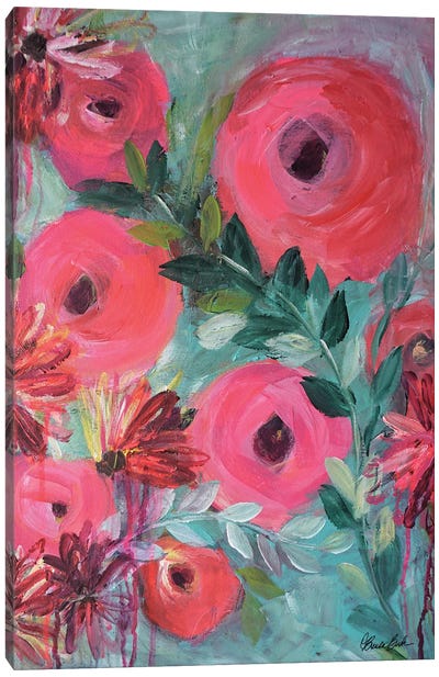 Pretty In Pink Canvas Art Print - Brenda Bush