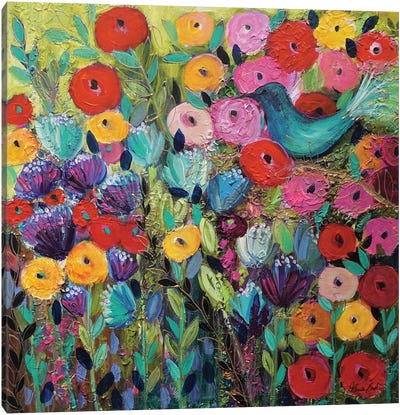 In Her Garden Canvas Art Print - Brenda Bush
