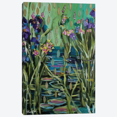 Zen Water Lilies Canvas Print #BBN175} by Brenda Bush Canvas Art