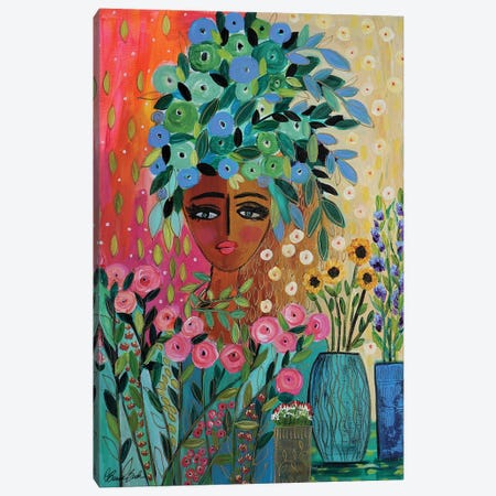 Green Goddess Canvas Print #BBN176} by Brenda Bush Canvas Art