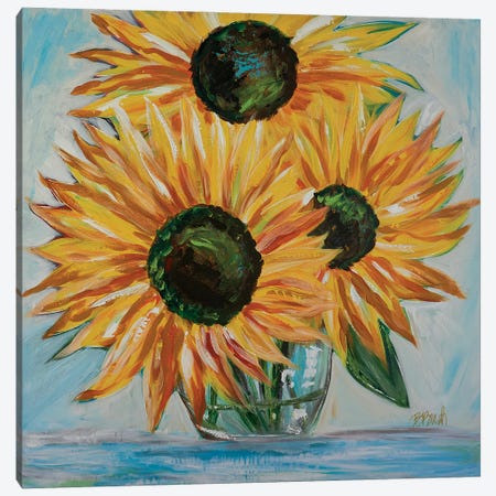 Sunshine In A Vase Canvas Print #BBN178} by Brenda Bush Art Print