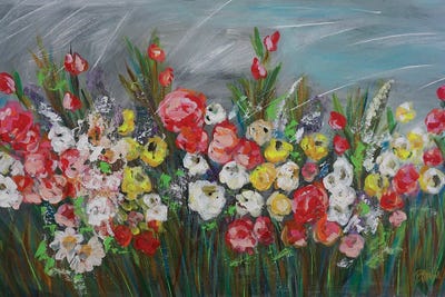 Raining In The Garden by Brenda Bush canvas print