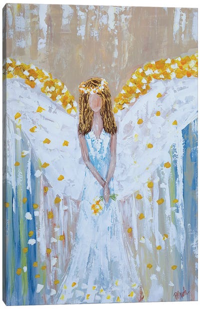 Michaela Canvas Art Print - Christmas Angel Art