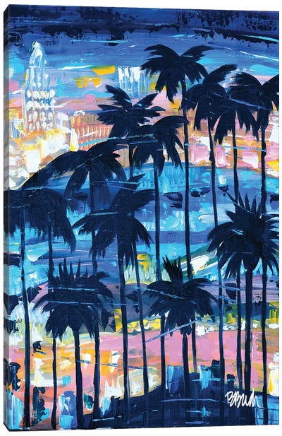 Diane's View Of Los Angeles Canvas Art Print - City Sunrise & Sunset Art