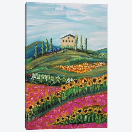 Tuscany Flowers Canvas Print #BBN185} by Brenda Bush Canvas Art Print