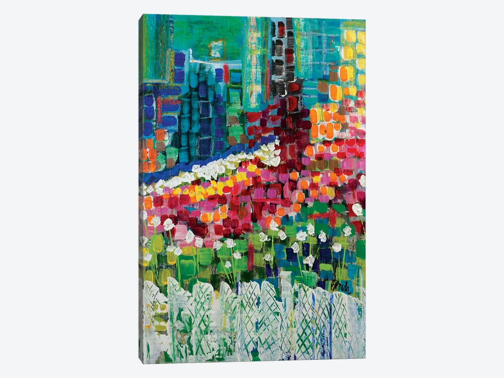 Flowers In The City by Brenda Bush 1-piece Canvas Artwork