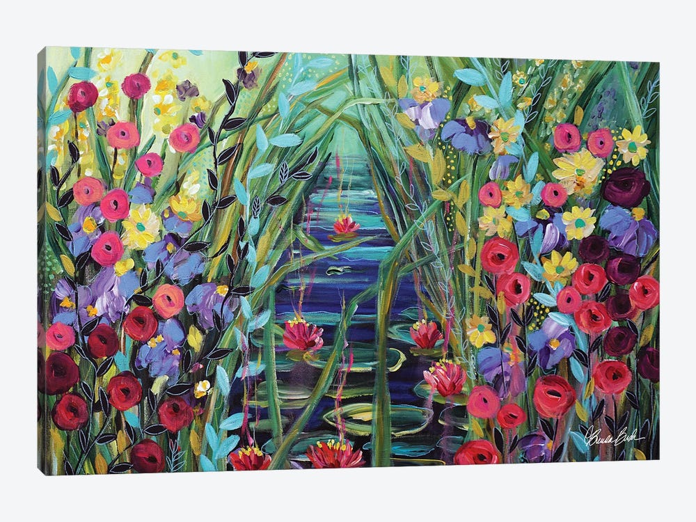 Visiting The Pond by Brenda Bush 1-piece Canvas Print