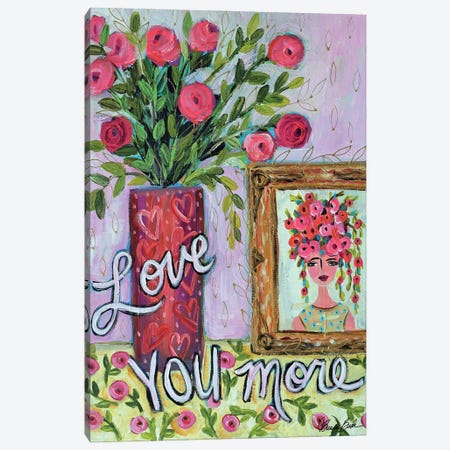 Love You More Canvas Print #BBN210} by Brenda Bush Canvas Wall Art