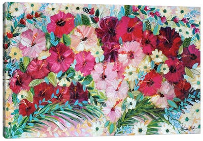 Breathing In The Tropical Air Canvas Art Print - Hibiscus Art