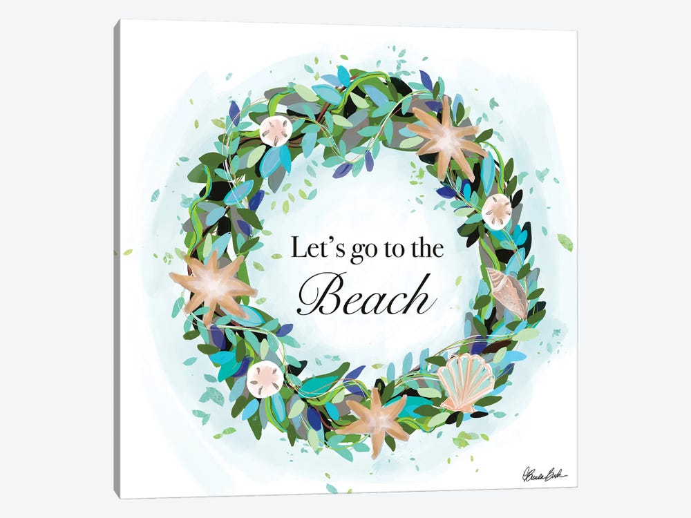 Let's Go To The Beach by Brenda Bush 1-piece Art Print