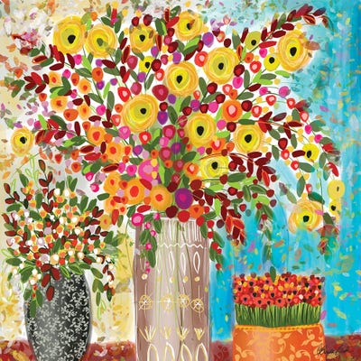 Autumn Flowers by Brenda Bush canvas print