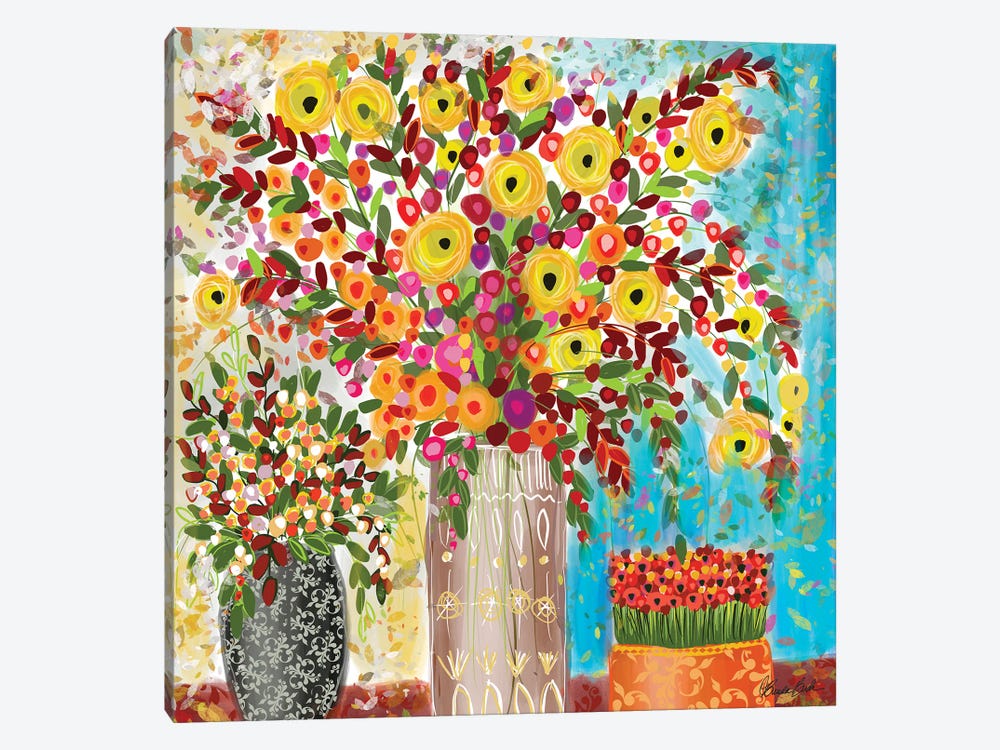 Autumn Flowers by Brenda Bush 1-piece Canvas Print