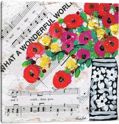 Wonderful World I Canvas Art Print - Music Lover