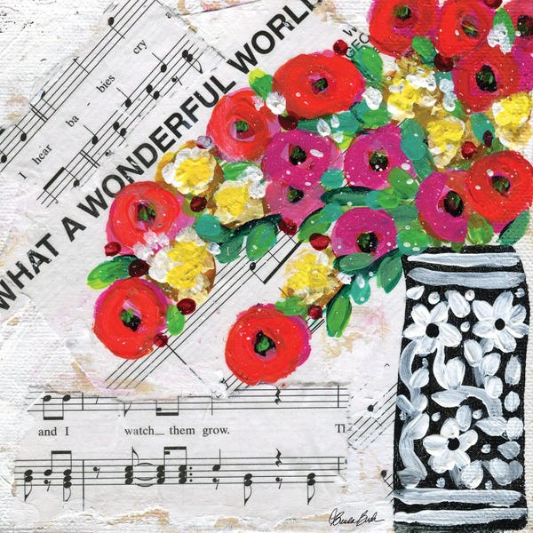 Music Notes: Wonderful World I by Brenda Bush