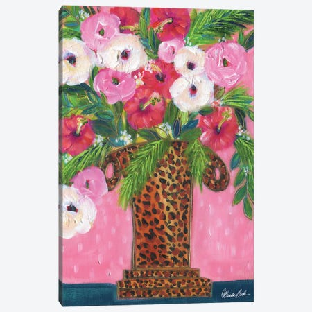 The Leopard Vase Canvas Print #BBN249} by Brenda Bush Canvas Print