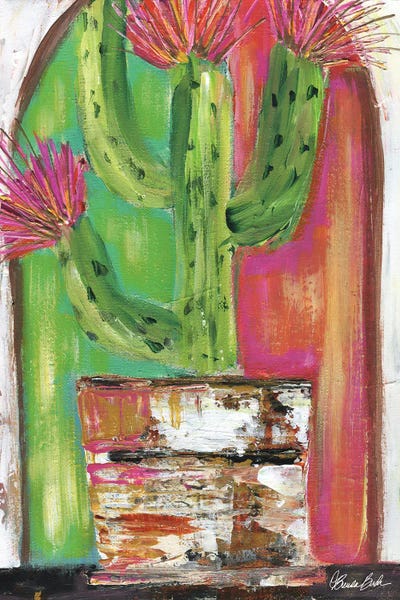 Pueblo Cactus by Brenda Bush multi panel art