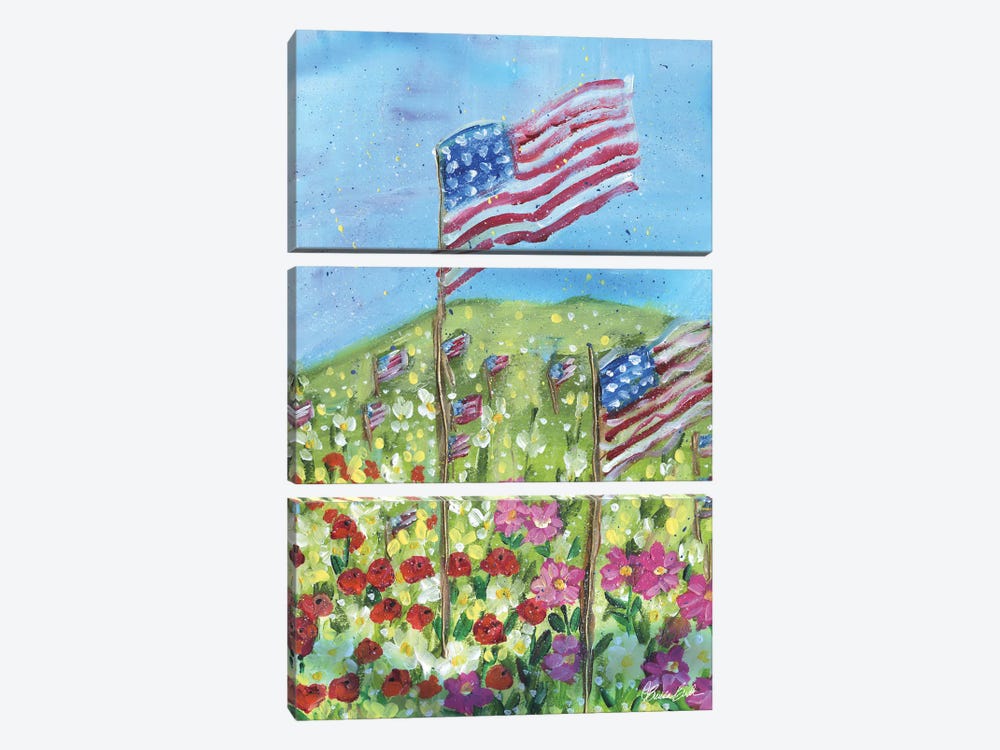 Thankful In America by Brenda Bush 3-piece Canvas Print