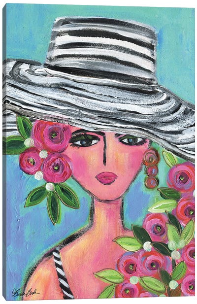Floppy Hat Canvas Art Print - Brenda Bush